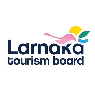 Logo of the Larnaka Tourism Board featuring a colorful design with the words 'Larnaka tourism board' in bold text.